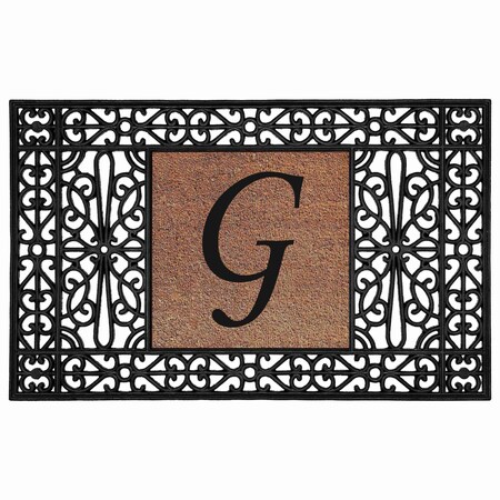 Monogram Door Mat, Coir, Black, Natural, 30 in W x 48 in L